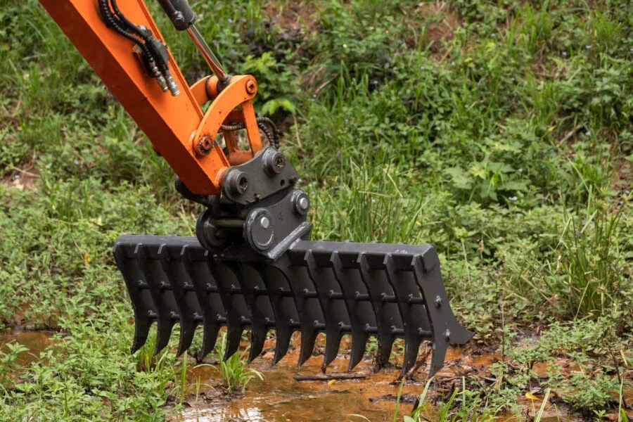Excavator Stick Rakes